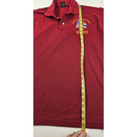 American embassy Thailand security guard L vintage polo red collector uniform - Picture 5 of 6